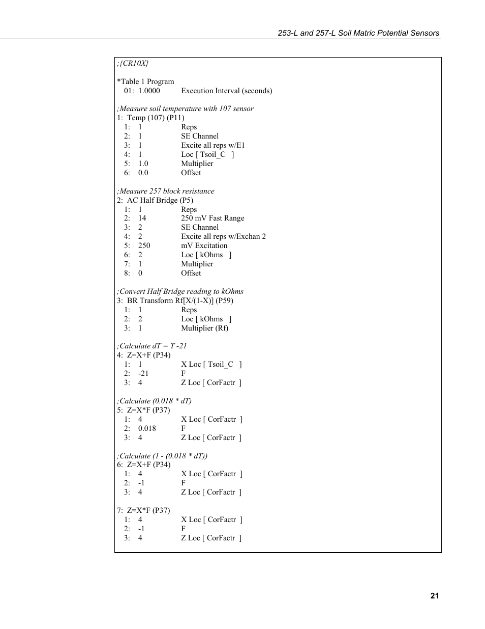 Campbell Scientific 253-L and 257-L (Watermark 200) Soil Matric Potential Sensors User Manual | Page 27 / 36