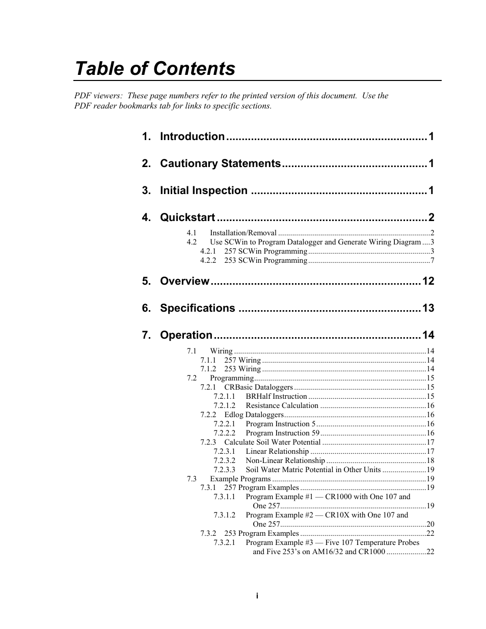 Campbell Scientific 253-L and 257-L (Watermark 200) Soil Matric Potential Sensors User Manual | Page 5 / 36