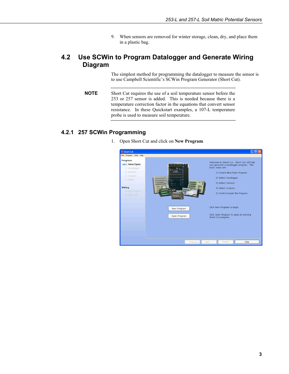 1 257 scwin programming, 257 scwin programming | Campbell Scientific 253-L and 257-L (Watermark 200) Soil Matric Potential Sensors User Manual | Page 9 / 36