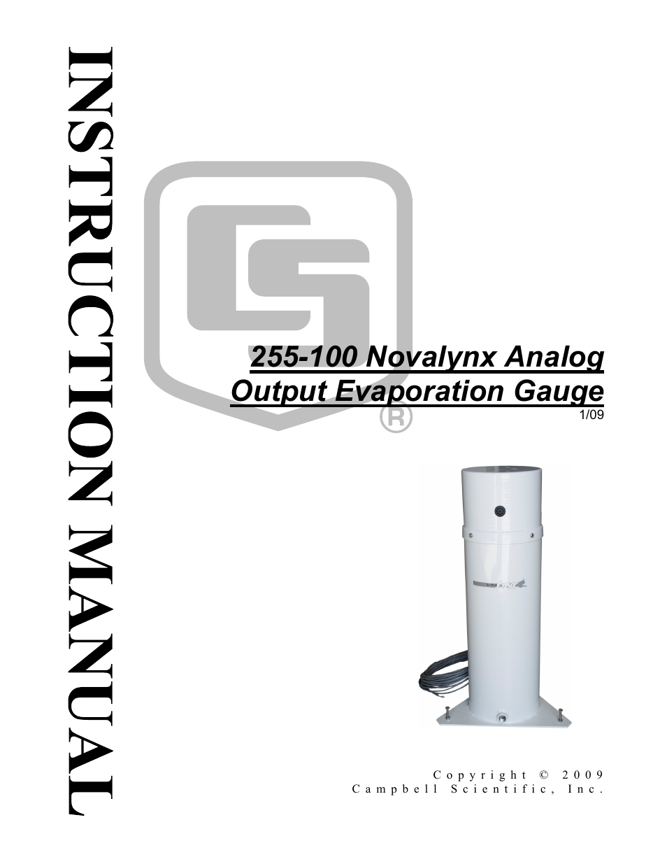 Campbell Scientific 255-100 Novalynx Analog Output Evaporation Gauge User Manual | 16 pages