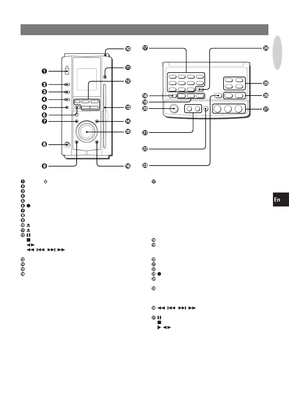 Parts index | Aiwa XR-MS3 User Manual | Page 23 / 68