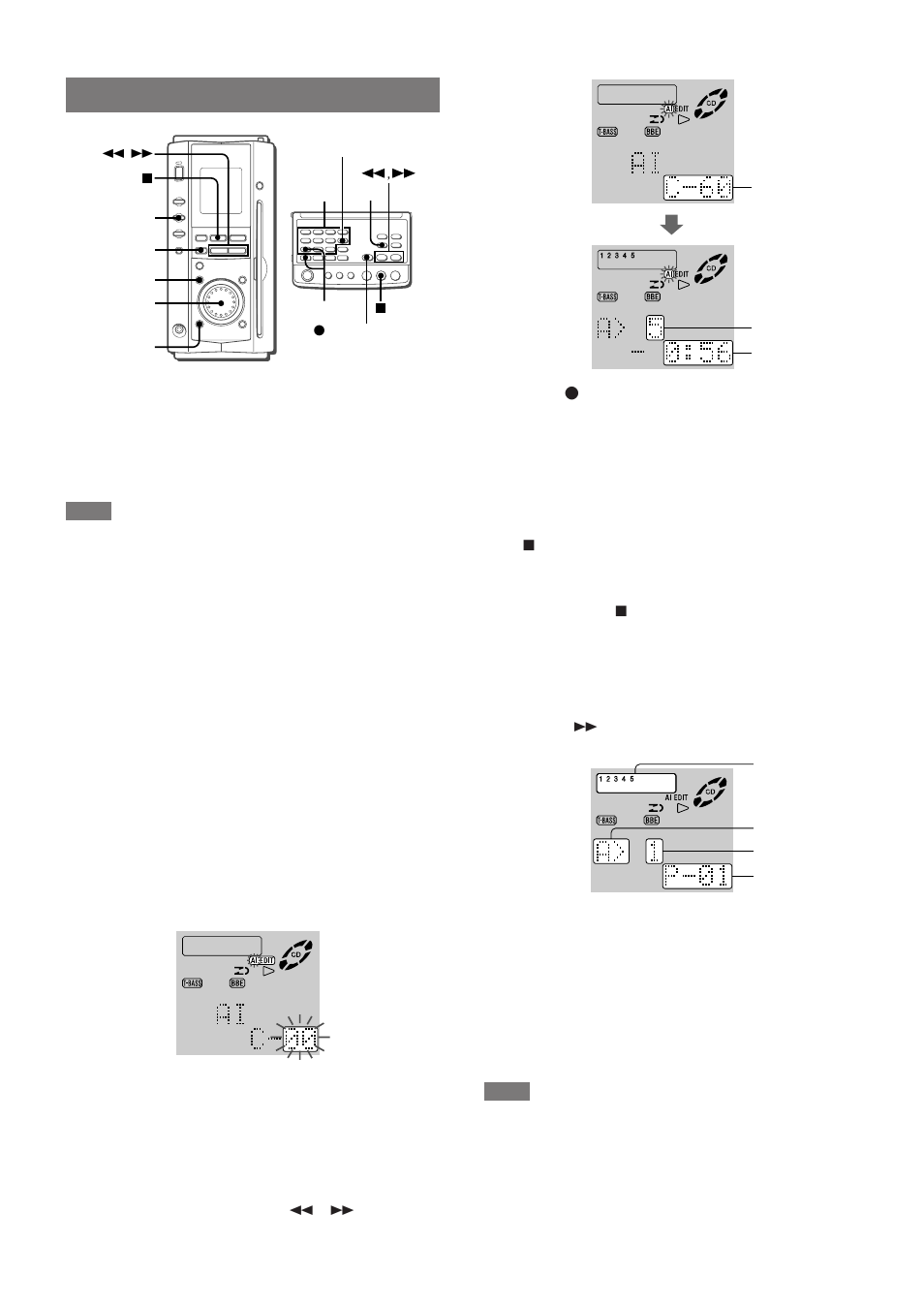 Grabación con edición ai | Aiwa XR-MS3 User Manual | Page 38 / 68