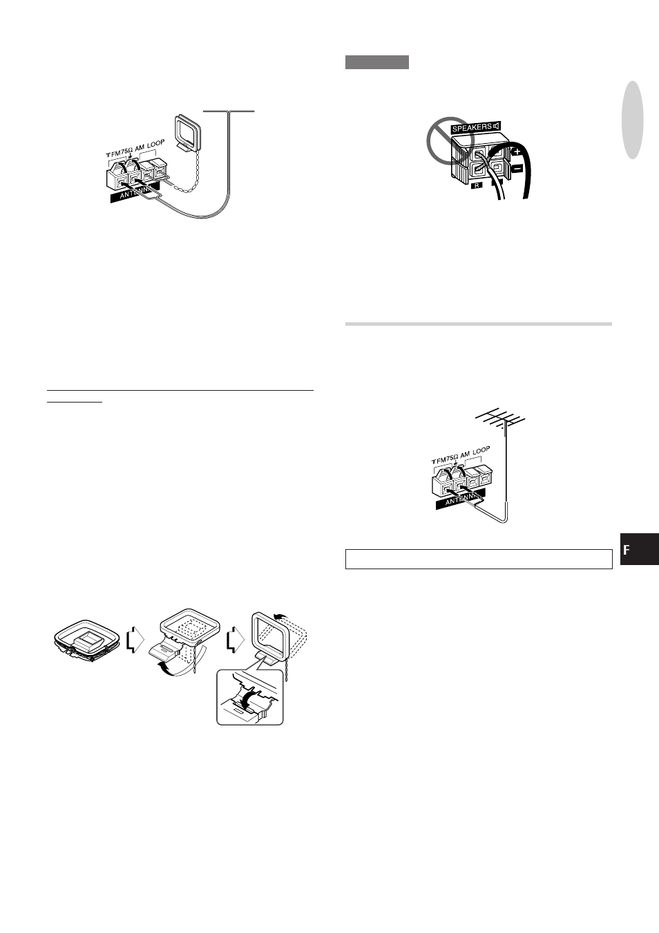 Raccordement d'une antenne extérieure | Aiwa XR-MS3 User Manual | Page 49 / 68