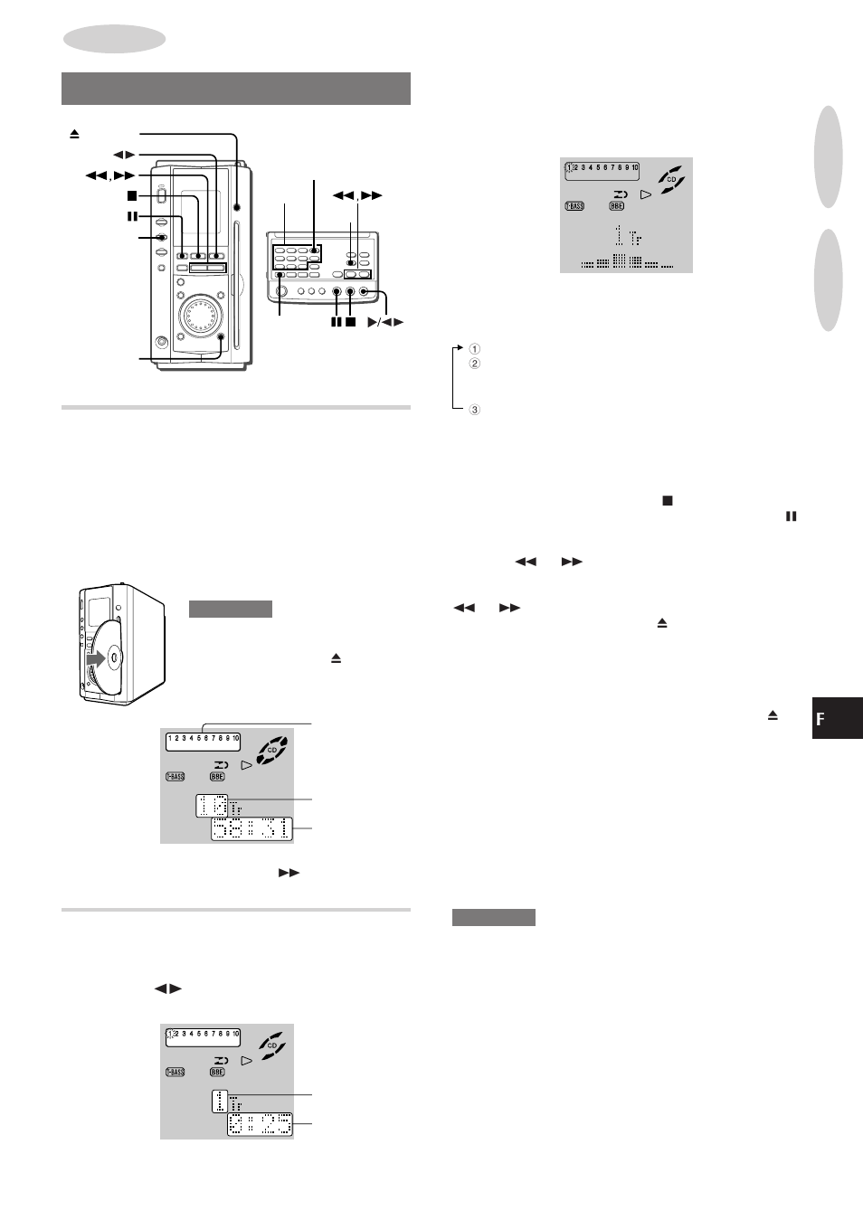 Opérations de base, Chargement d'un disque, Lecture d'un disque | Aiwa XR-MS3 User Manual | Page 57 / 68