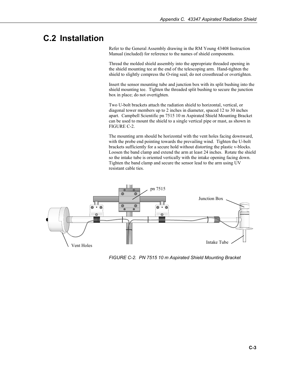 C.2 installation | Campbell Scientific 43347 RTD Temperature Probe and 43502 Aspirated Radiation Shield User Manual | Page 33 / 40