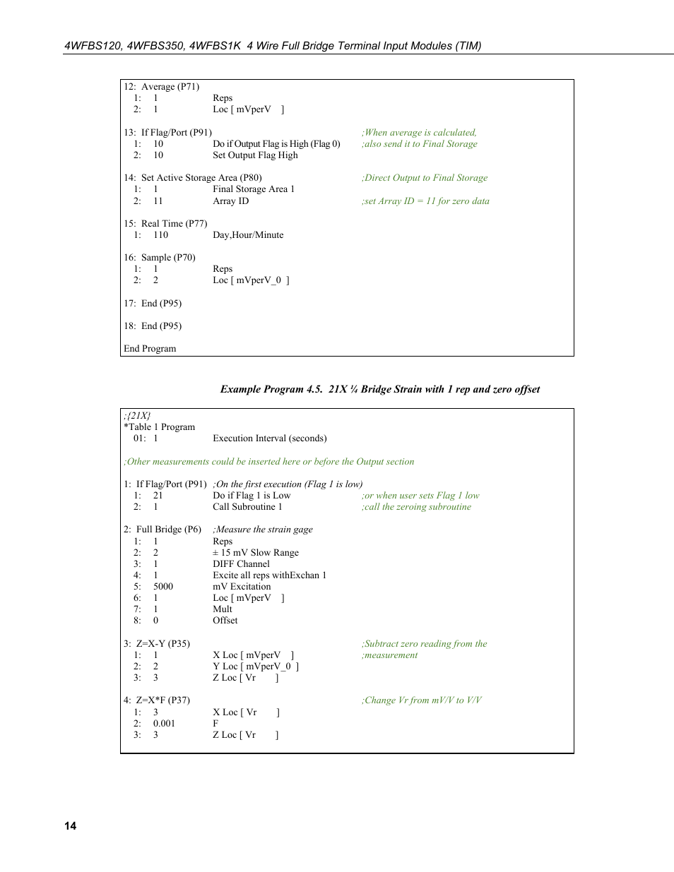 Campbell Scientific 4WFBS120, 4WFBS350, 4WFBS1K 4 Wire Full Bridge Terminal Input Modules User Manual | Page 20 / 46