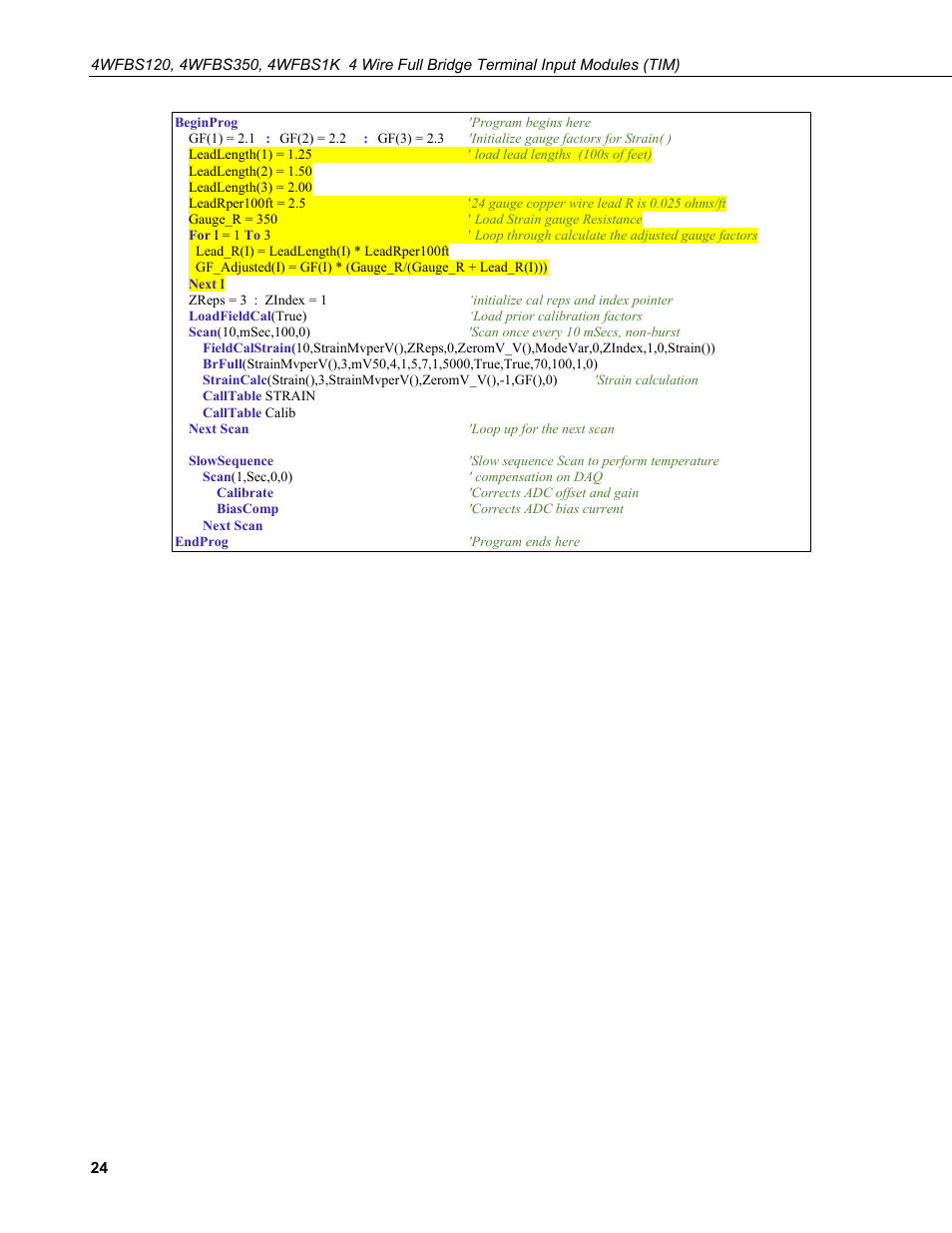 Campbell Scientific 4WFBS120, 4WFBS350, 4WFBS1K 4 Wire Full Bridge Terminal Input Modules User Manual | Page 30 / 46