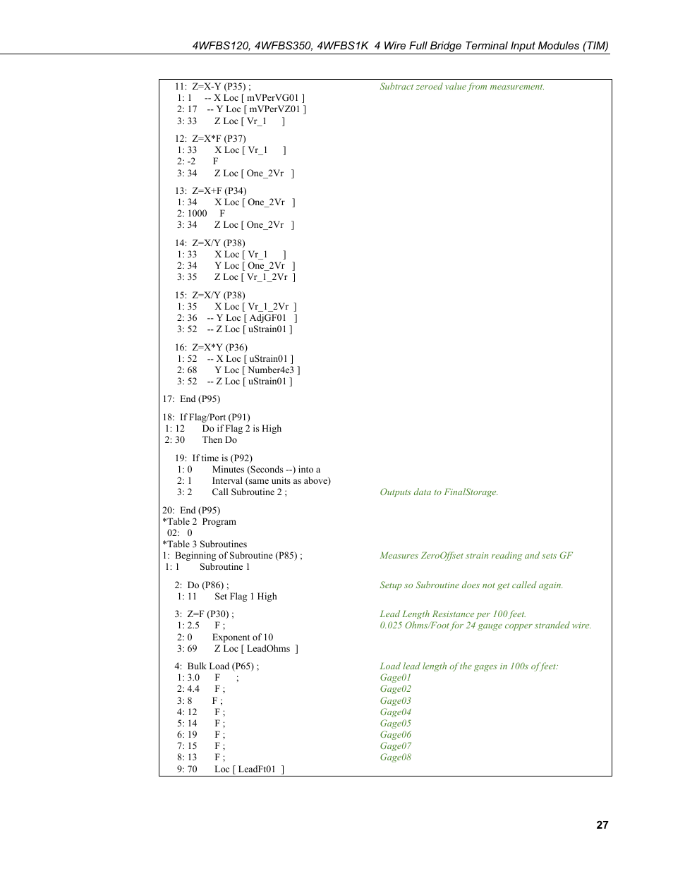 Campbell Scientific 4WFBS120, 4WFBS350, 4WFBS1K 4 Wire Full Bridge Terminal Input Modules User Manual | Page 33 / 46