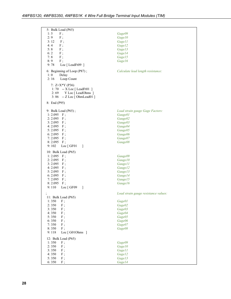 Campbell Scientific 4WFBS120, 4WFBS350, 4WFBS1K 4 Wire Full Bridge Terminal Input Modules User Manual | Page 34 / 46