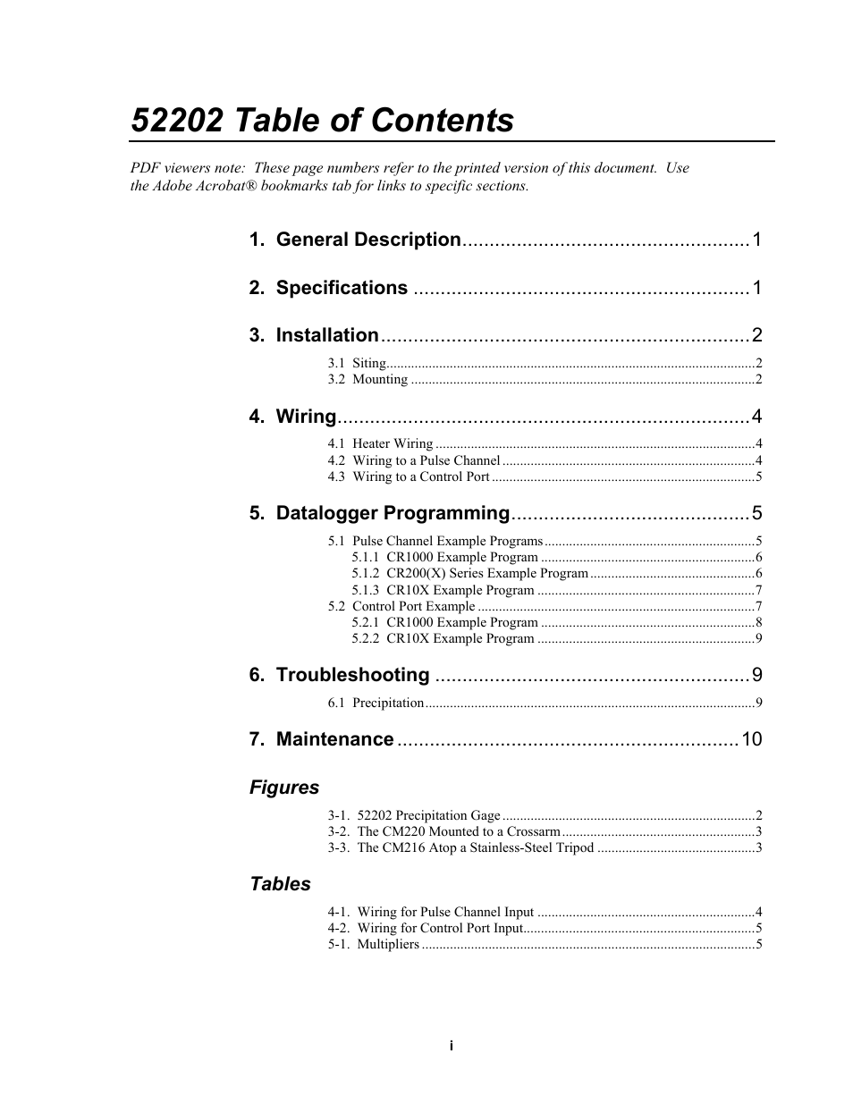 Campbell Scientific 52202 Electrically Heated Rain and Snow Gage User Manual | Page 3 / 16