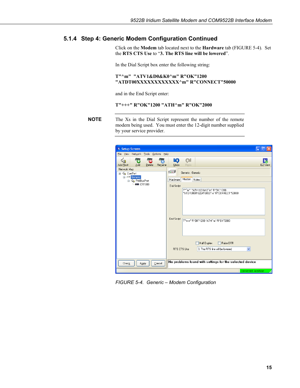 4 step 4: generic modem configuration continued, Step 4: generic modem configuration continued, 4. generic – modem configuration | Campbell Scientific 9522B Iridium Satellite Modem and COM9522B Interface Modem User Manual | Page 23 / 46