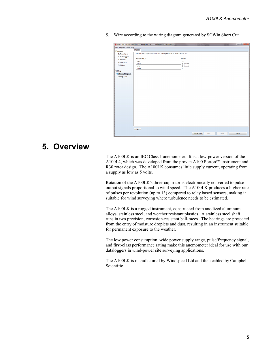 Overview | Campbell Scientific A100LK Anemometer User Manual | Page 11 / 18
