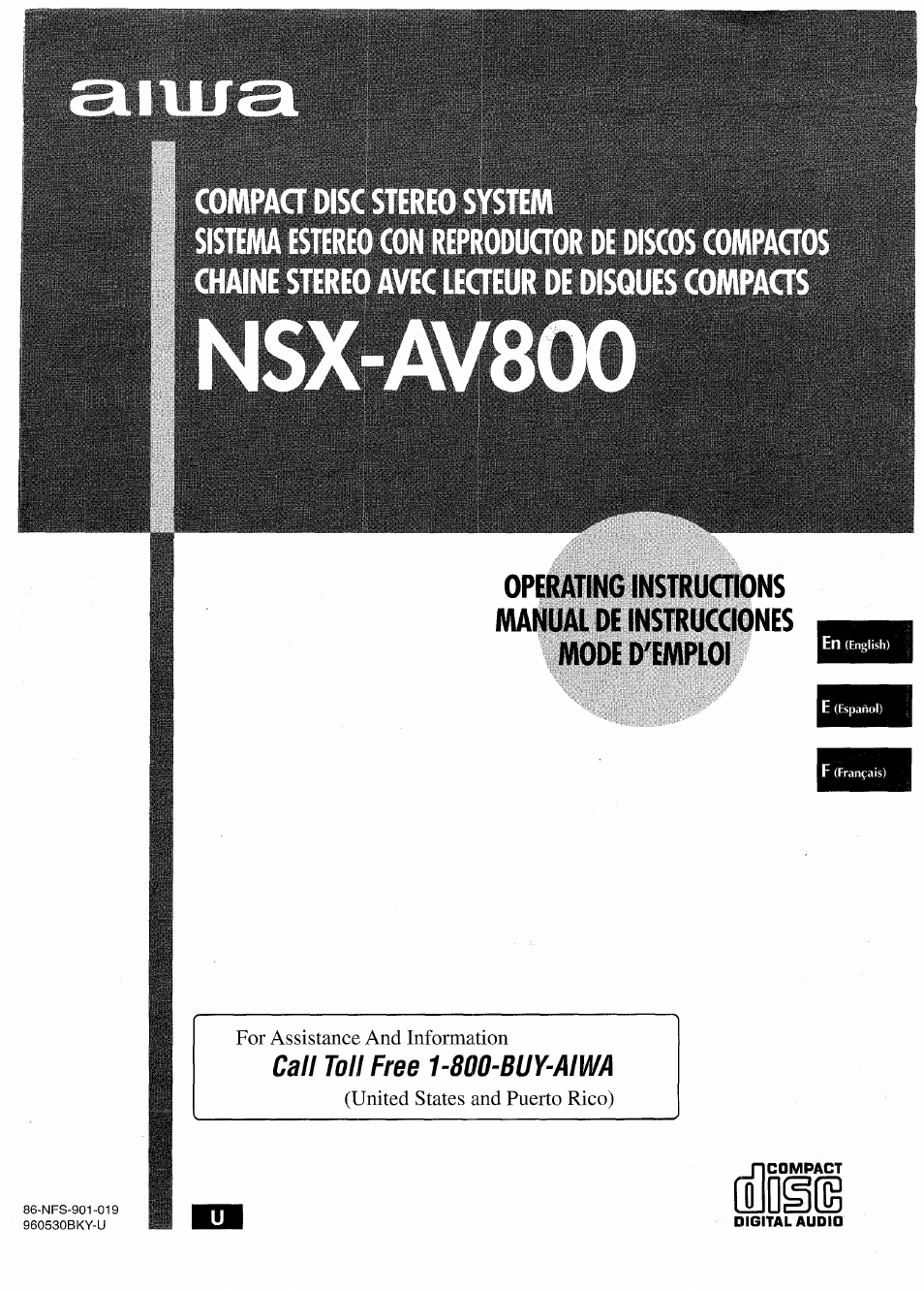 Aiwa NSX-AV800 User Manual | 80 pages