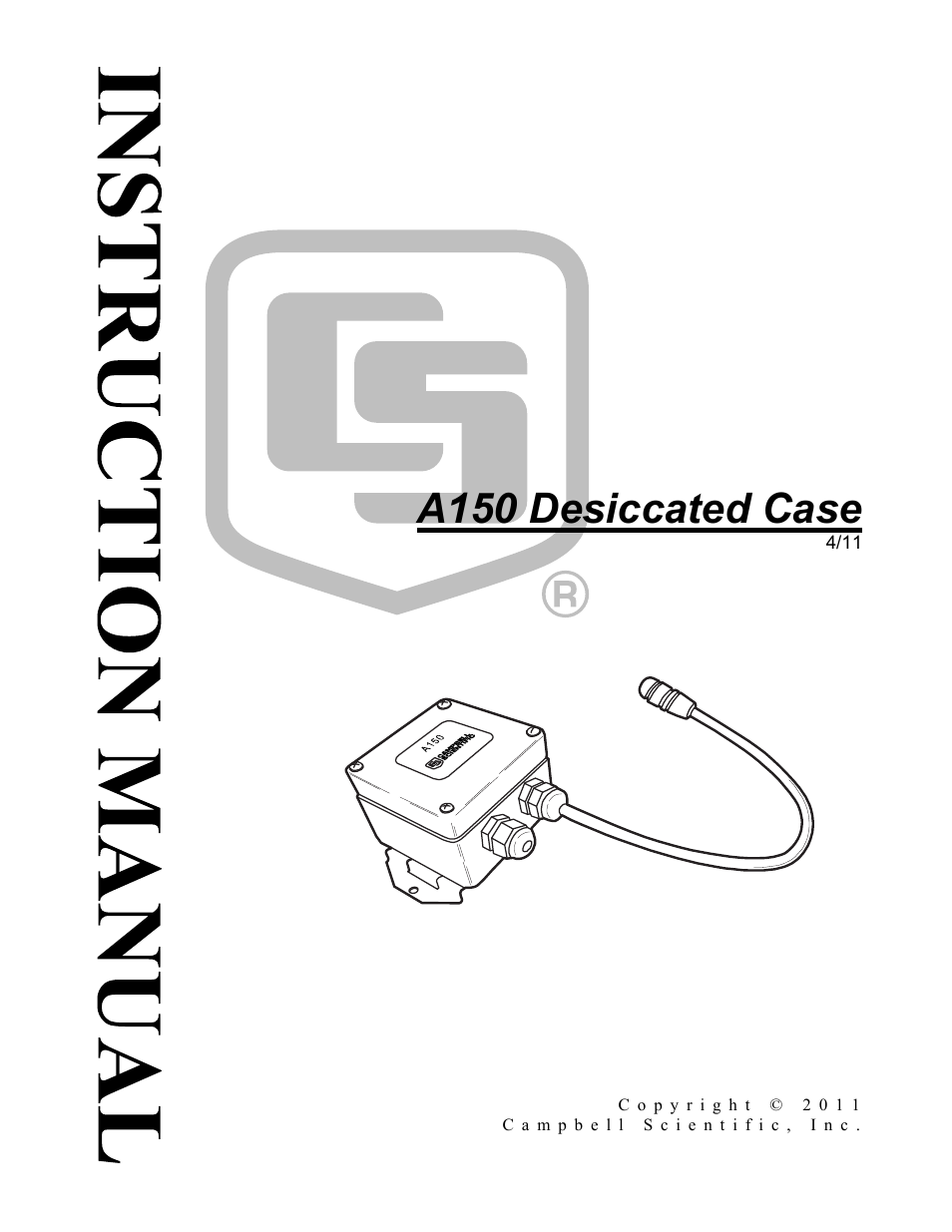 Campbell Scientific A150 Desiccated Case User Manual | 12 pages