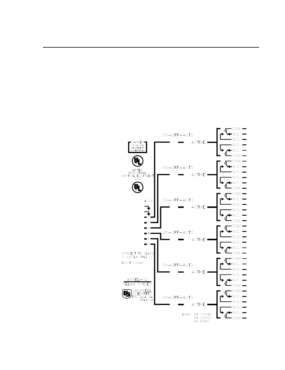 A6rel-12 relay driver, Function | Campbell Scientific A6REL-12 Relay Driver User Manual | Page 5 / 12