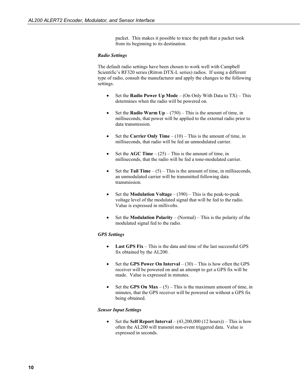 Campbell Scientific AL200 ALERT2 Encoder, Modulator, and Sensor Interface User Manual | Page 16 / 44
