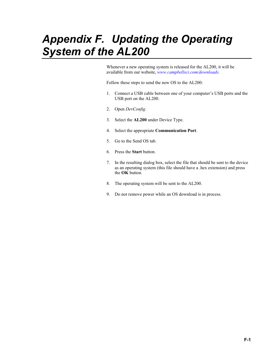 Campbell Scientific AL200 ALERT2 Encoder, Modulator, and Sensor Interface User Manual | Page 37 / 44