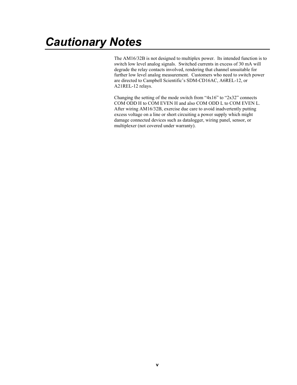 Campbell Scientific AM16/32B Relay Multiplexer User Manual | Page 9 / 52