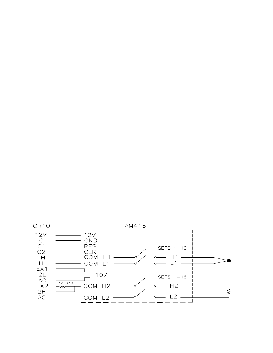 2 single-ended thermocouple measurement, 3 differential thermocouple measurement, 7 mixed sensor types | Campbell Scientific AM416 Multiplexer User Manual | Page 22 / 32