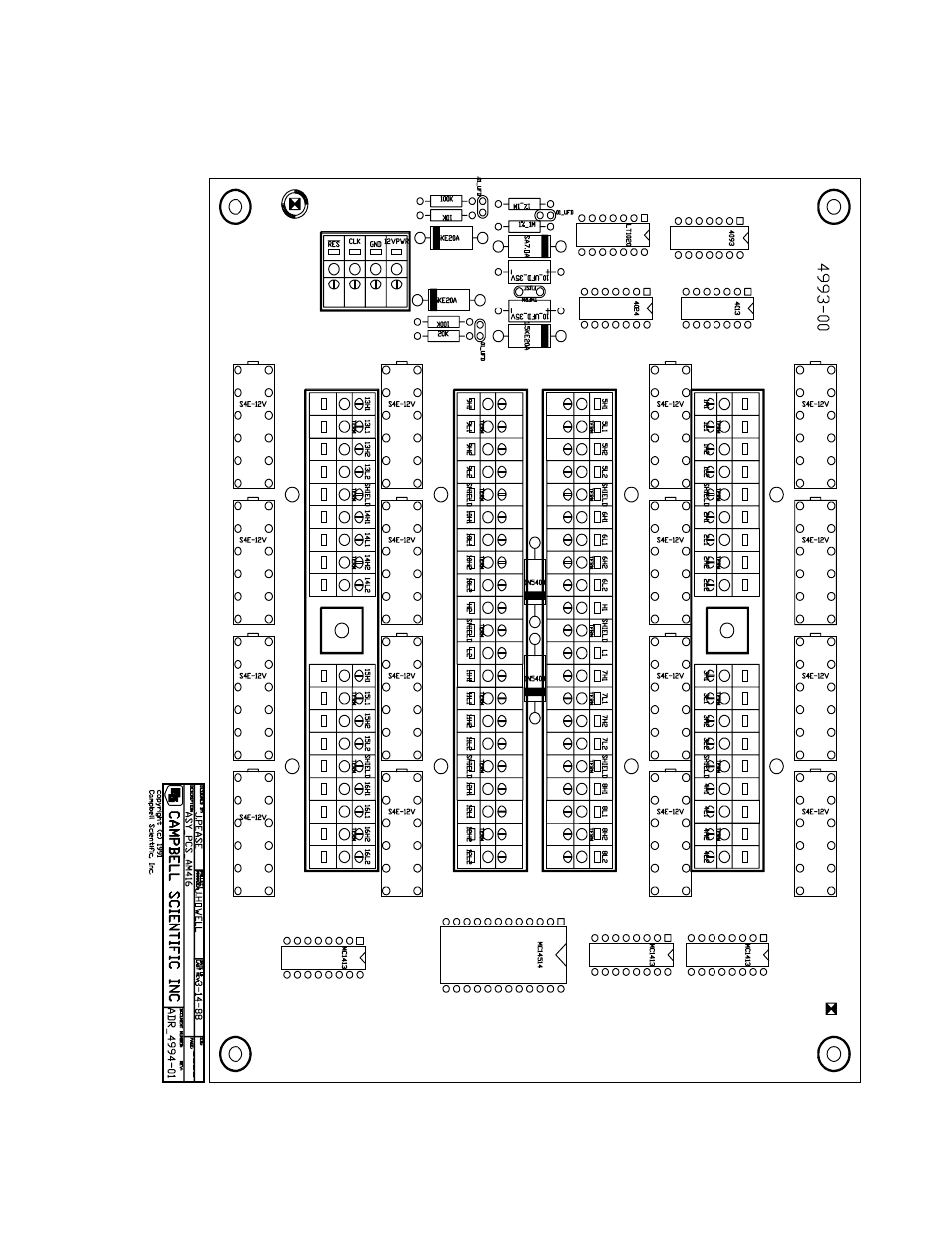 Appendix a. am416 stuffing chart and schematics | Campbell Scientific AM416 Multiplexer User Manual | Page 25 / 32