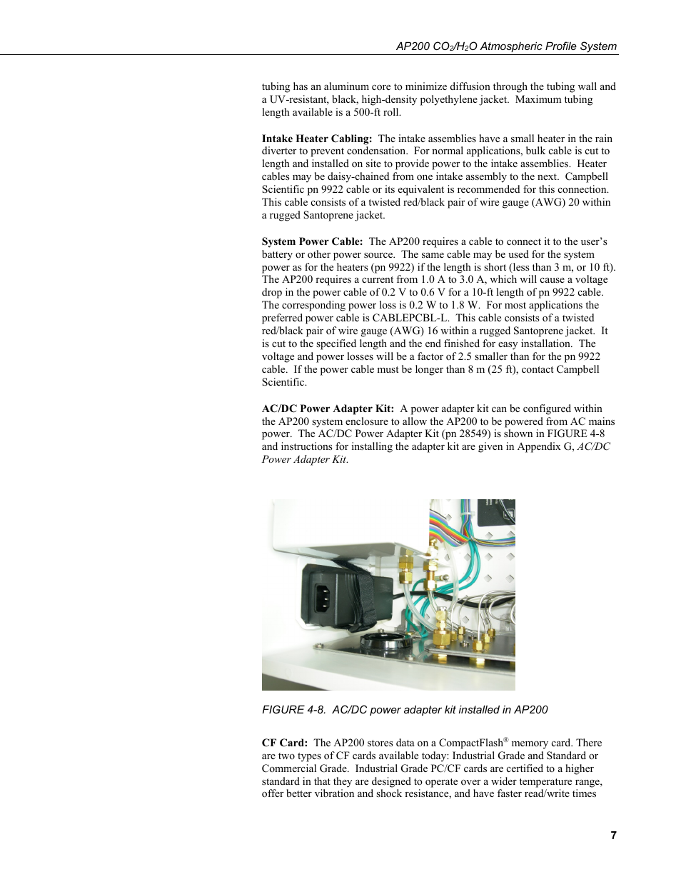 8. ac/dc power adapter kit installed in ap200 | Campbell Scientific AP200 CO2/H2O Atmospheric Profile System User Manual | Page 19 / 120