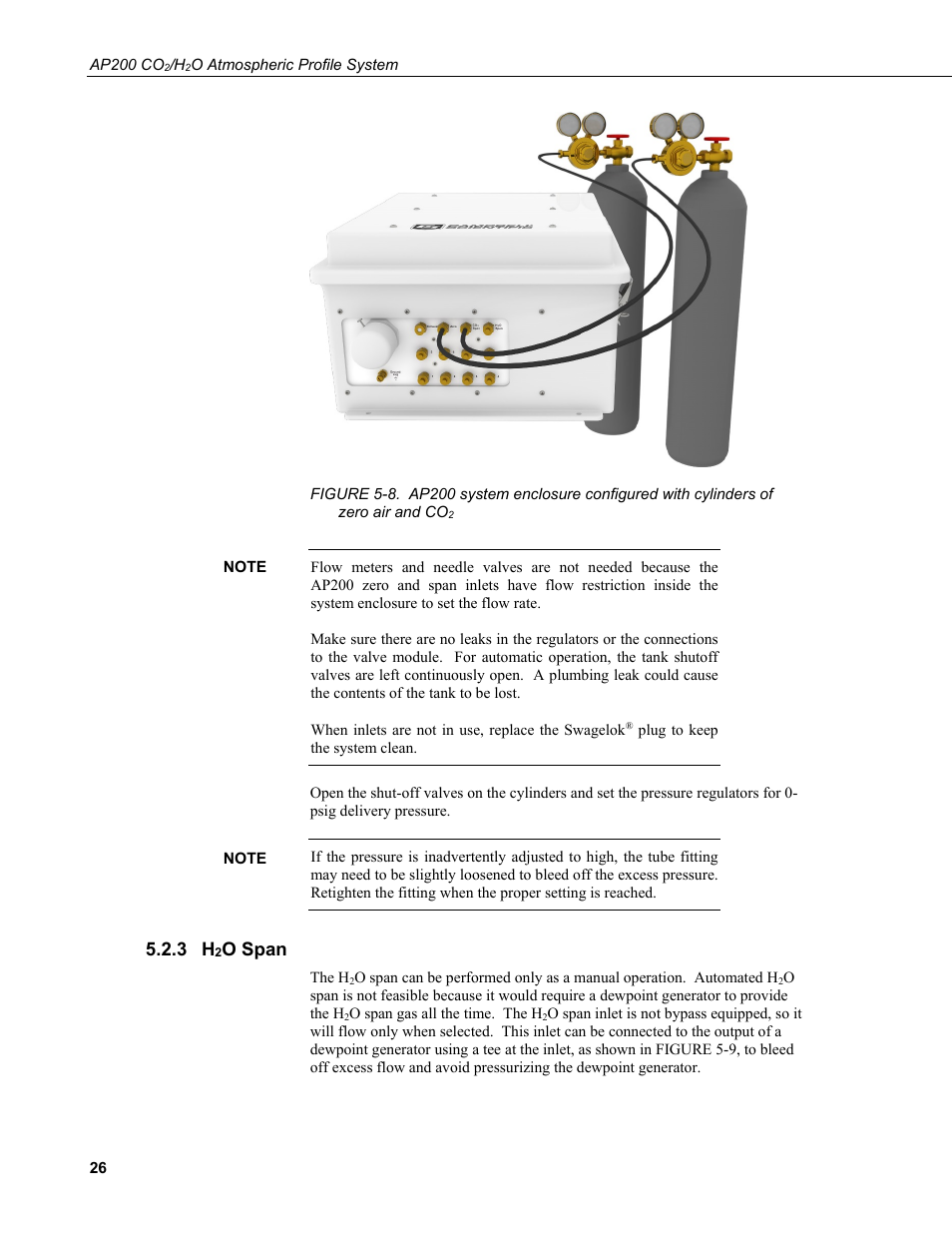3 h2o span, O span, And co | Campbell Scientific AP200 CO2/H2O Atmospheric Profile System User Manual | Page 38 / 120