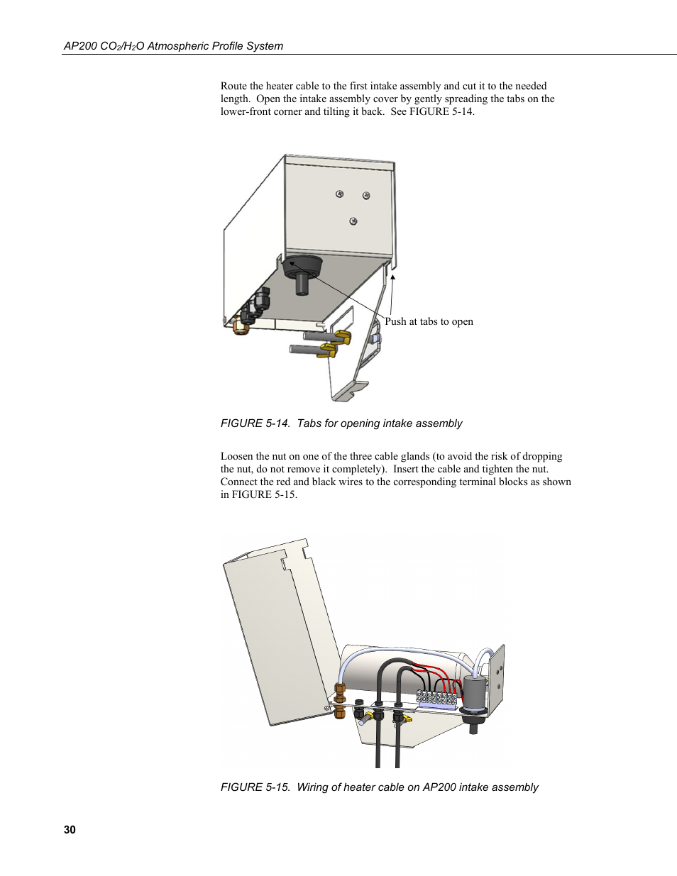 14. tabs for opening intake assembly | Campbell Scientific AP200 CO2/H2O Atmospheric Profile System User Manual | Page 42 / 120