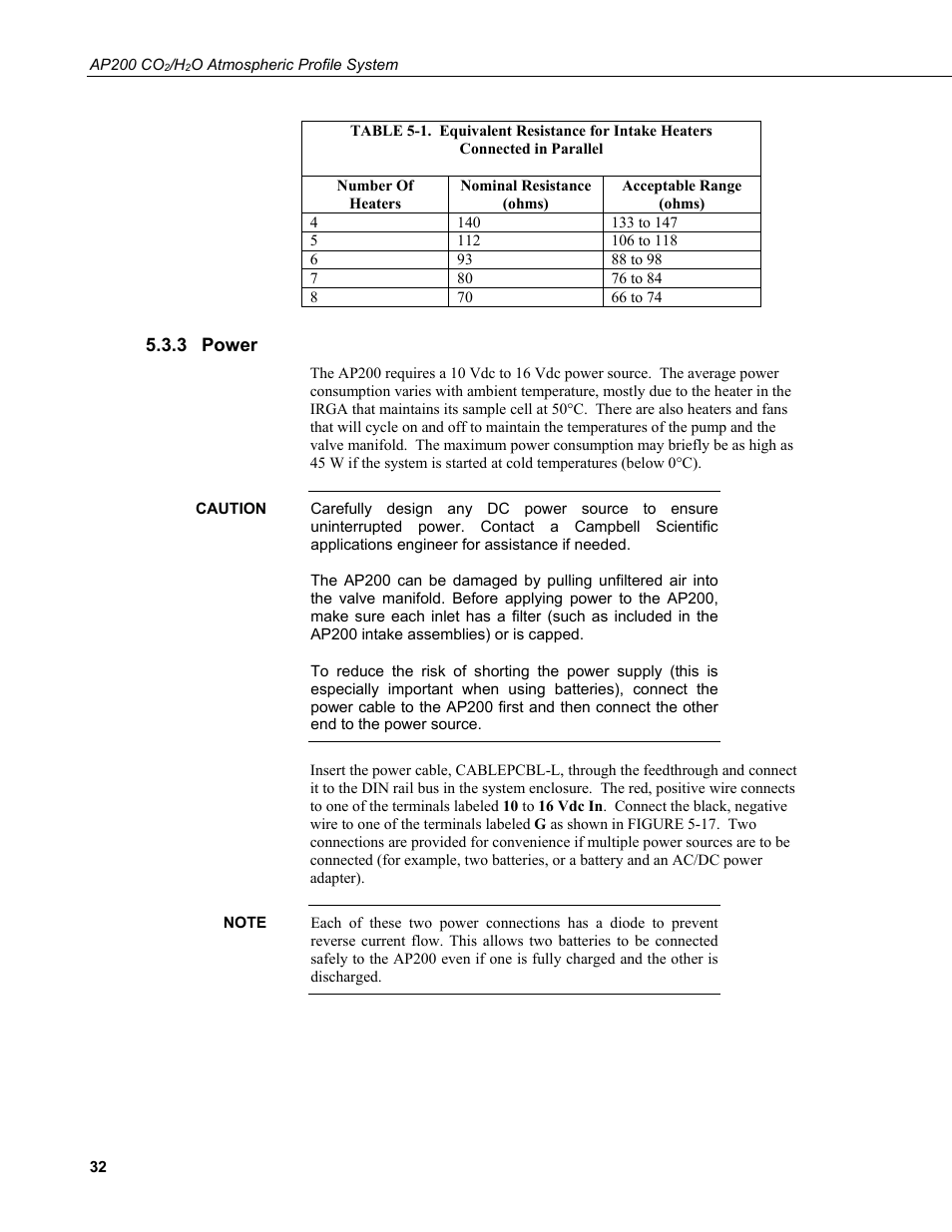 3 power, Power | Campbell Scientific AP200 CO2/H2O Atmospheric Profile System User Manual | Page 44 / 120