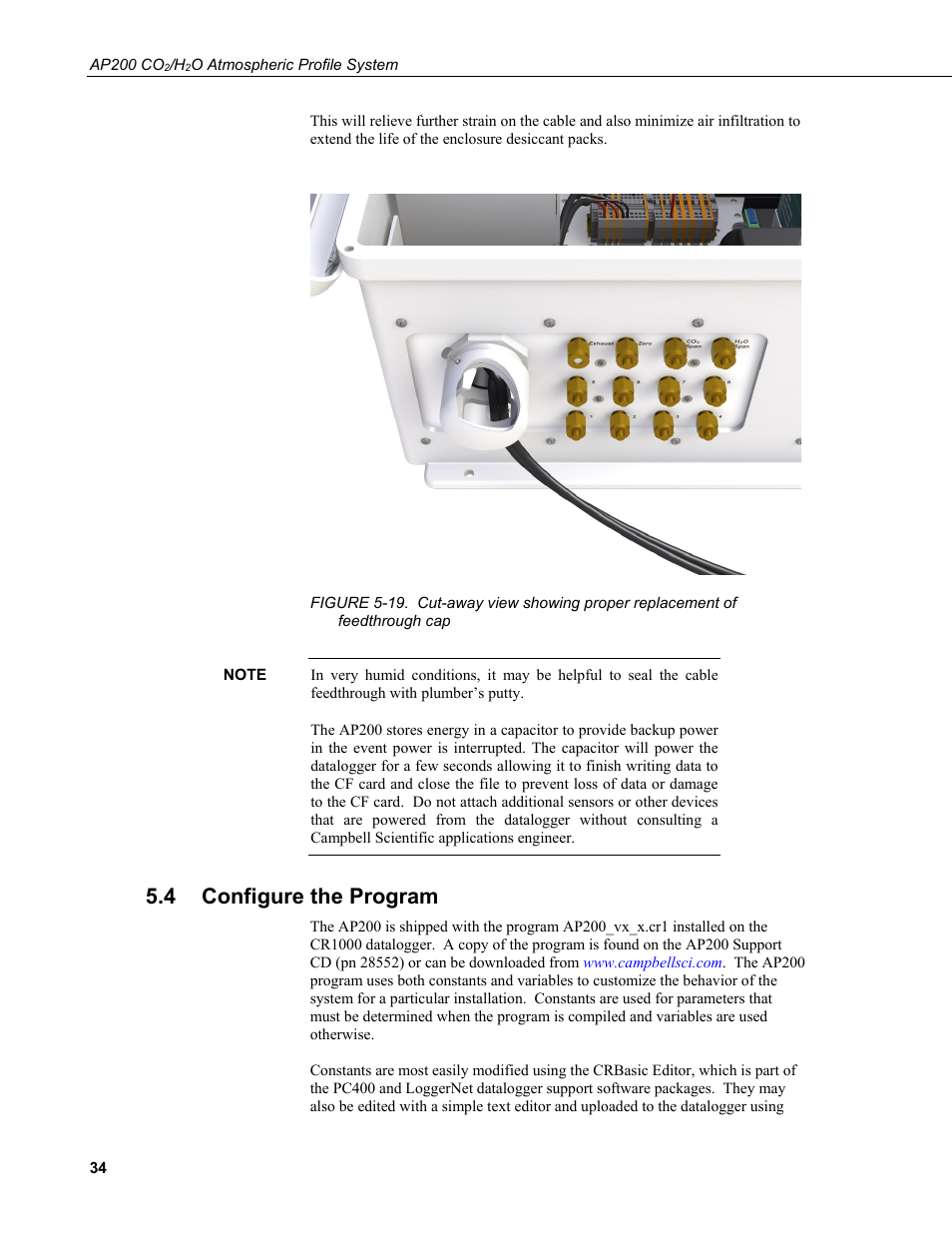 4 configure the program, Configure the program | Campbell Scientific AP200 CO2/H2O Atmospheric Profile System User Manual | Page 46 / 120