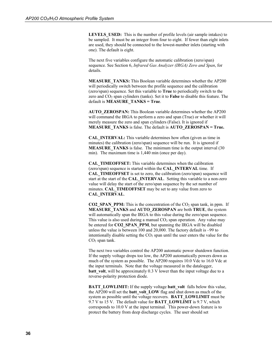 Campbell Scientific AP200 CO2/H2O Atmospheric Profile System User Manual | Page 48 / 120