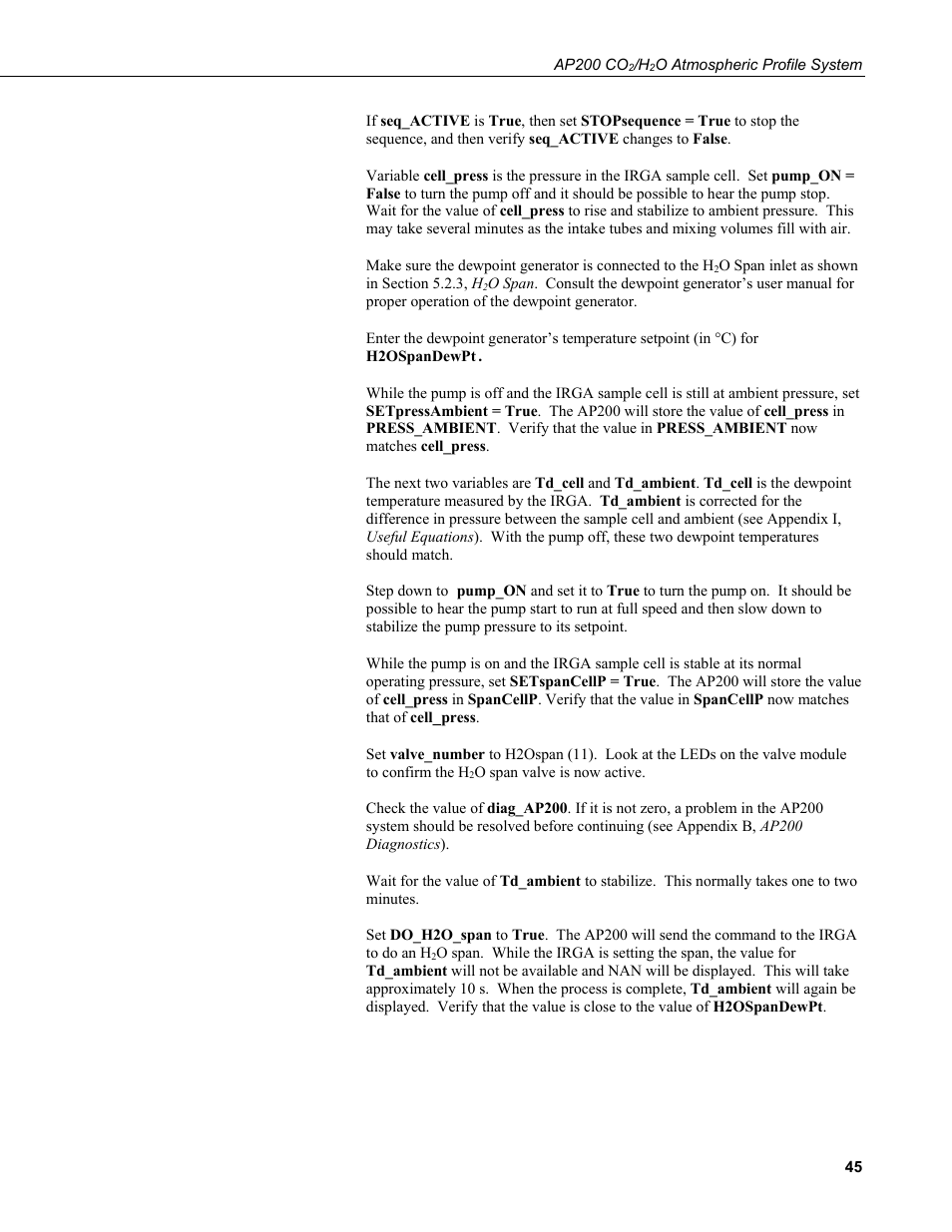 Campbell Scientific AP200 CO2/H2O Atmospheric Profile System User Manual | Page 57 / 120