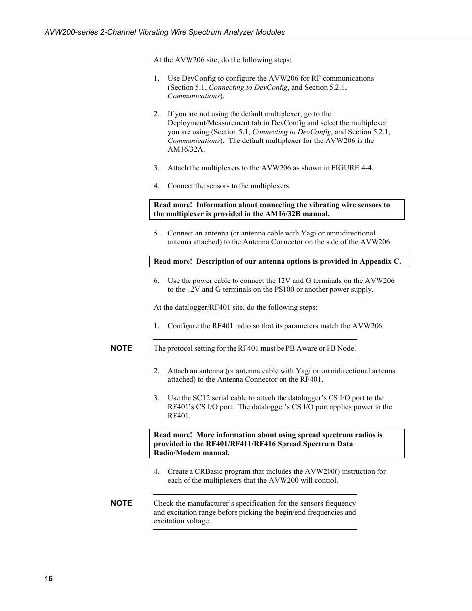 Campbell Scientific AVW200-series Vibrating Wire Interfaces User Manual | Page 24 / 112