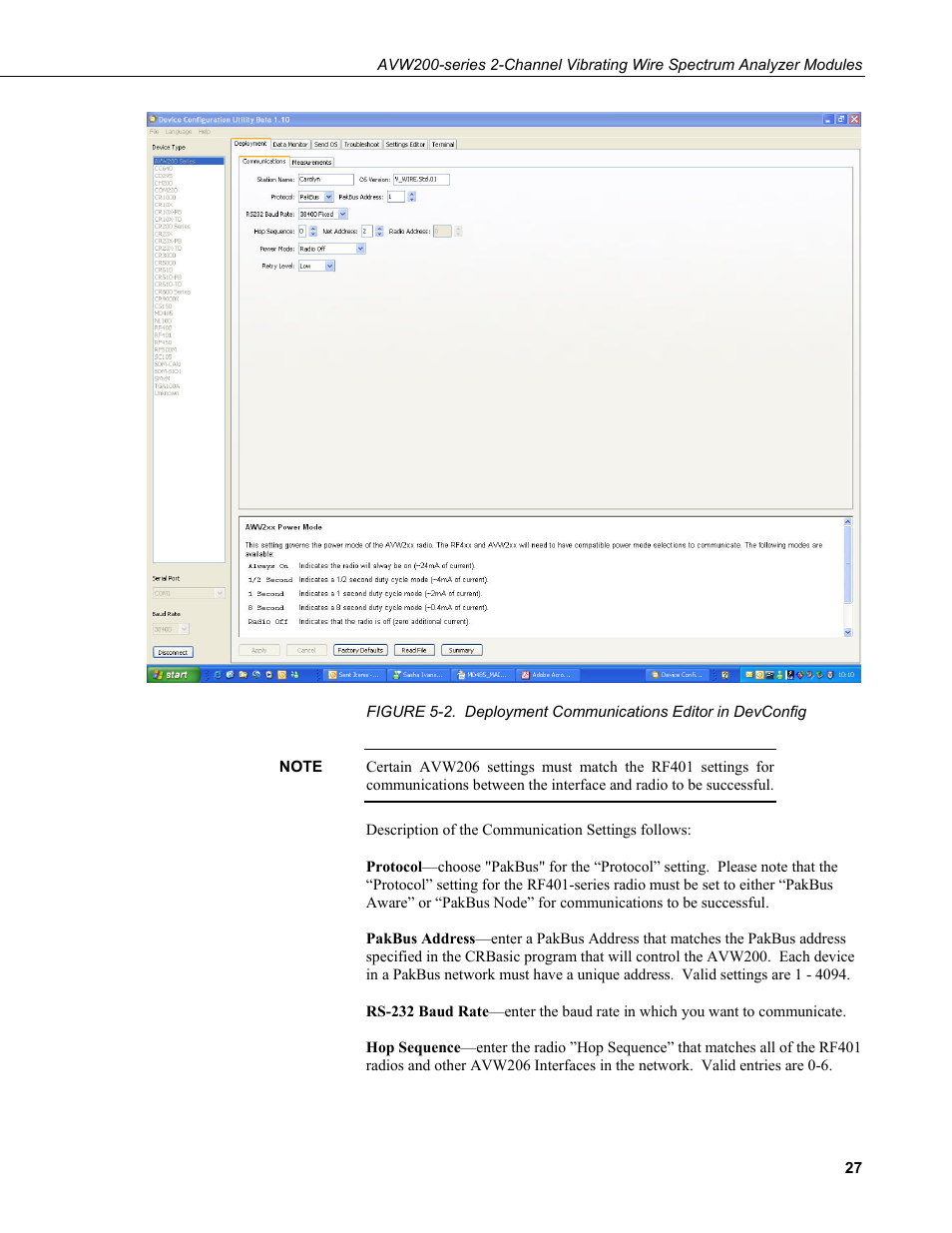 2. deployment communications editor in devconfig | Campbell Scientific AVW200-series Vibrating Wire Interfaces User Manual | Page 35 / 112