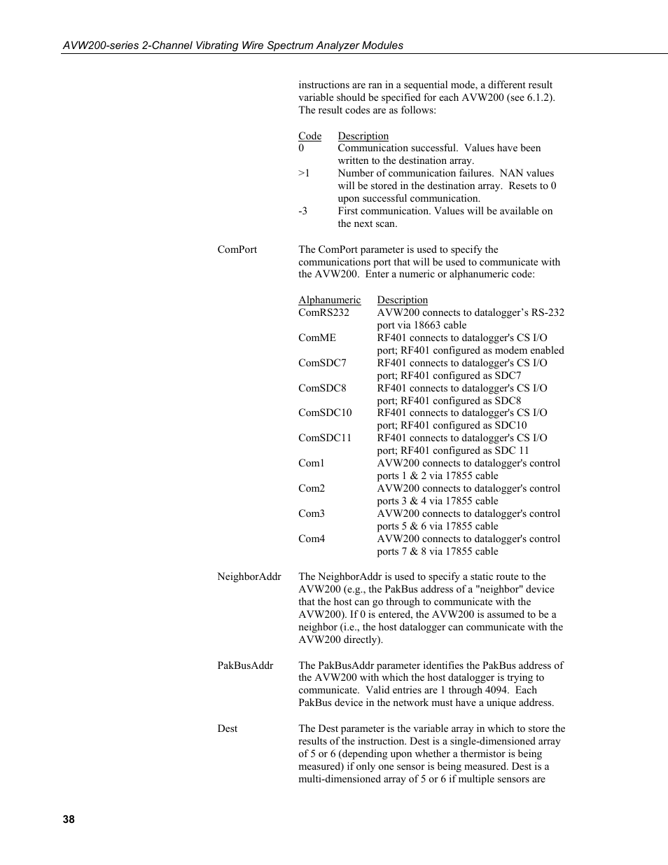 Campbell Scientific AVW200-series Vibrating Wire Interfaces User Manual | Page 46 / 112