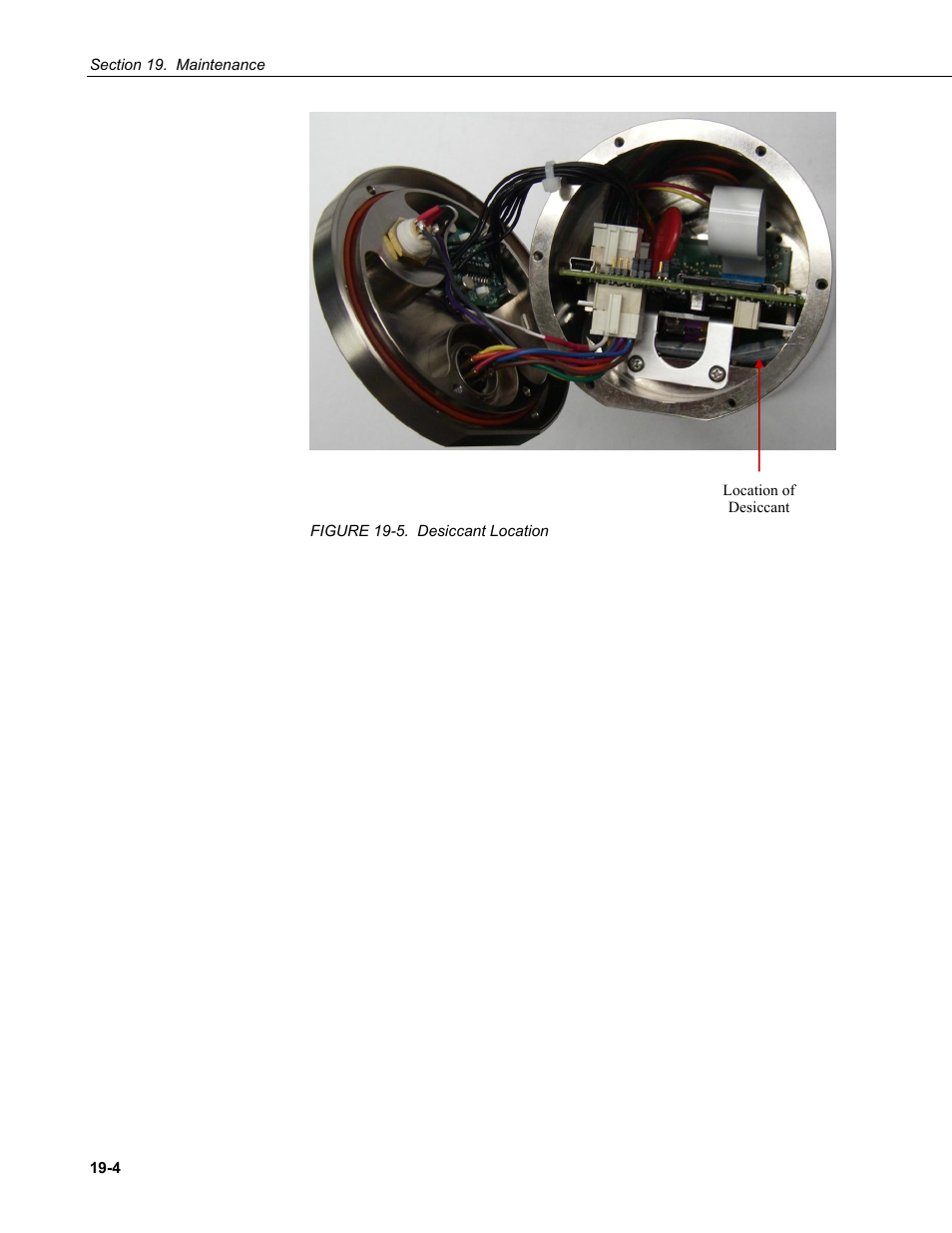 Figure 19-5. desiccant location -4 | Campbell Scientific CC5MPX and CC5MPXWD Digital Network Cameras User Manual | Page 110 / 130