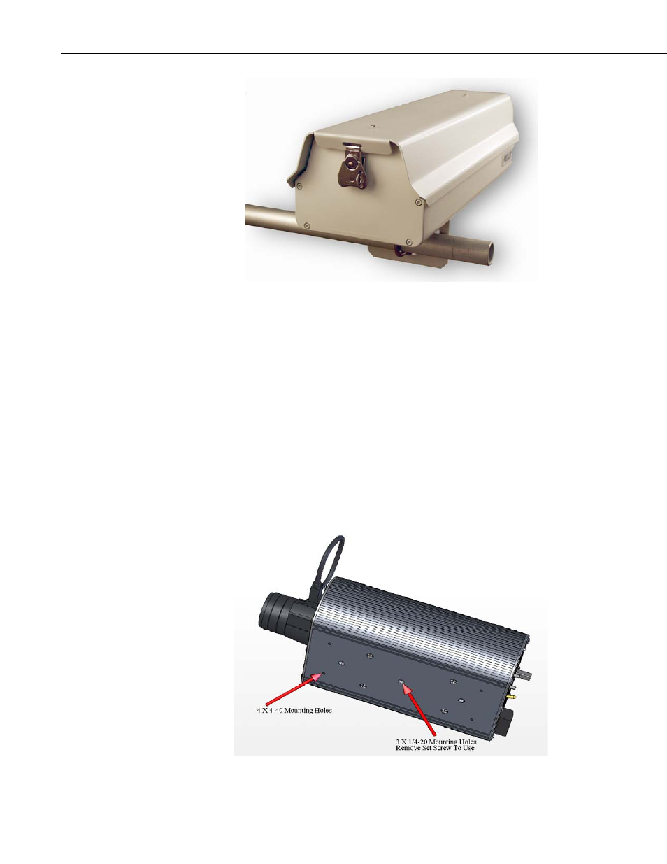 2 camera mounting holes | Campbell Scientific CC640 Digital Camera User Manual | Page 44 / 58