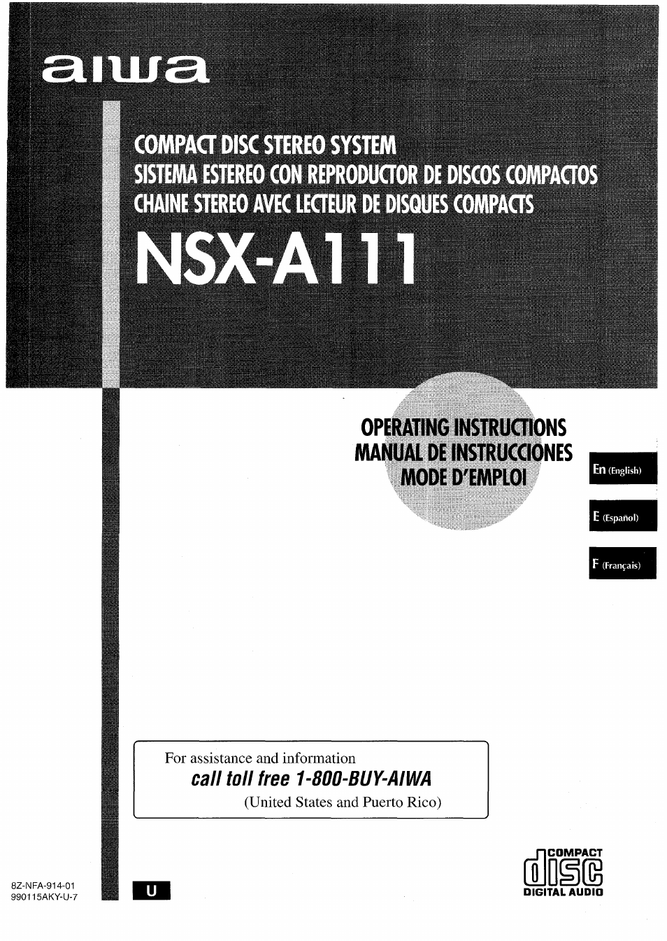 Aiwa NSX-A111 User Manual | 56 pages