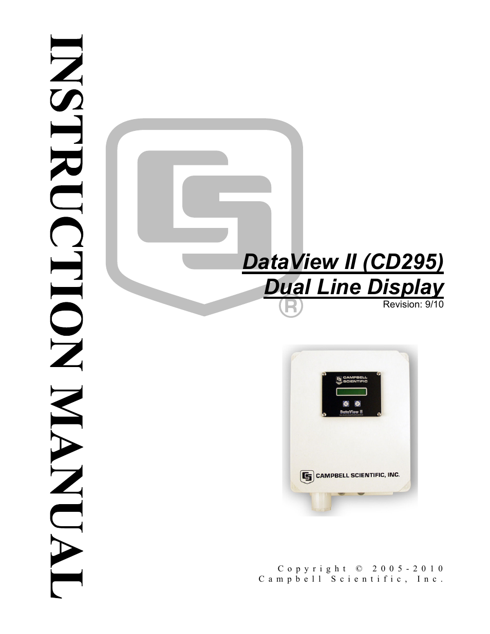 Campbell Scientific CD295 DataView II Dual Line Display User Manual | 36 pages