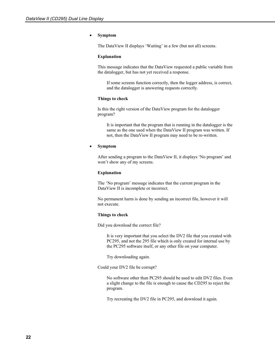 Campbell Scientific CD295 DataView II Dual Line Display User Manual | Page 26 / 36