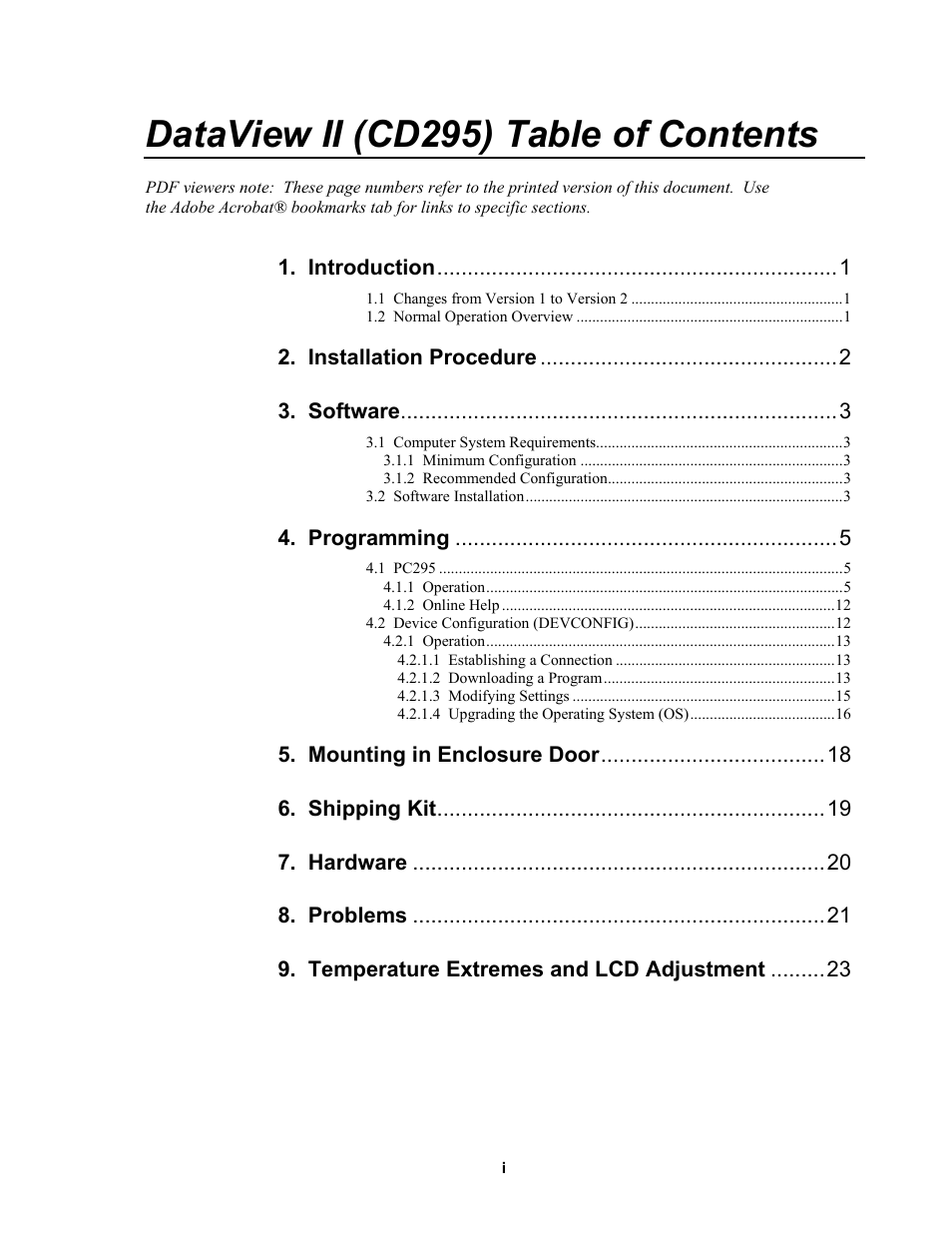 Campbell Scientific CD295 DataView II Dual Line Display User Manual | Page 3 / 36