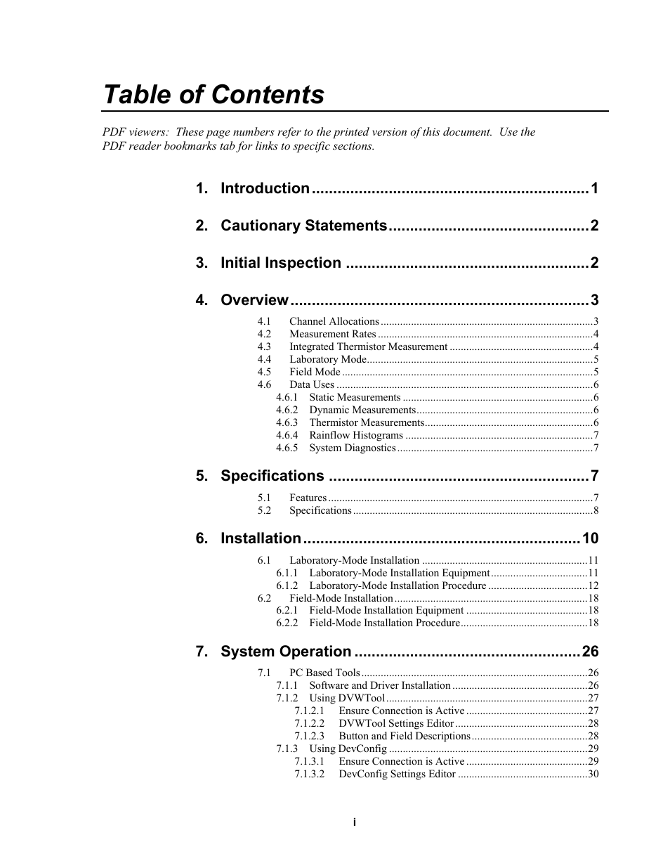 Campbell Scientific CDM-VW300 Series Dynamic Vibrating-Wire Analyzer System User Manual | Page 5 / 122