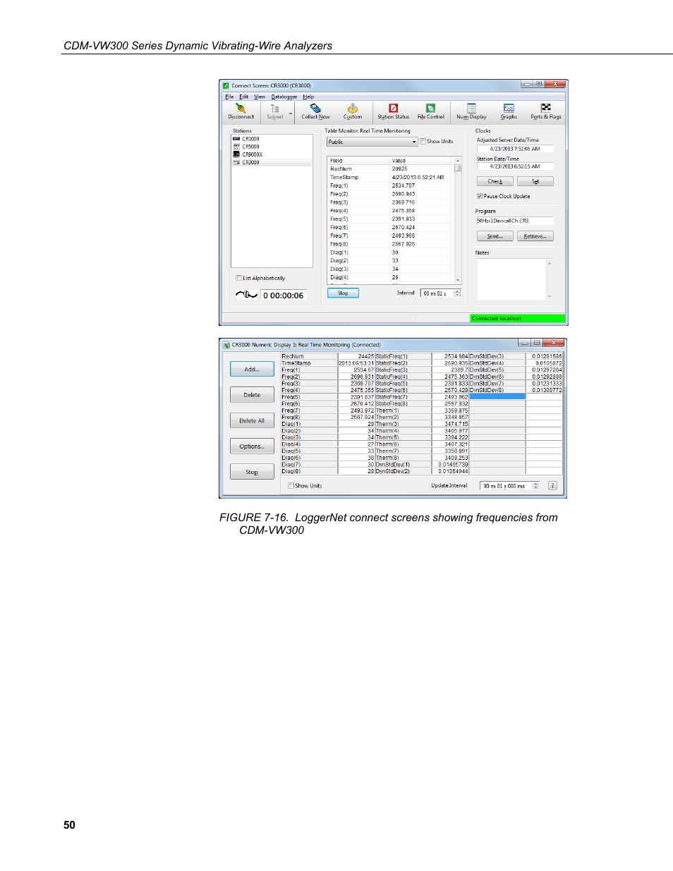 Cdm-vw300 | Campbell Scientific CDM-VW300 Series Dynamic Vibrating-Wire Analyzer System User Manual | Page 60 / 122