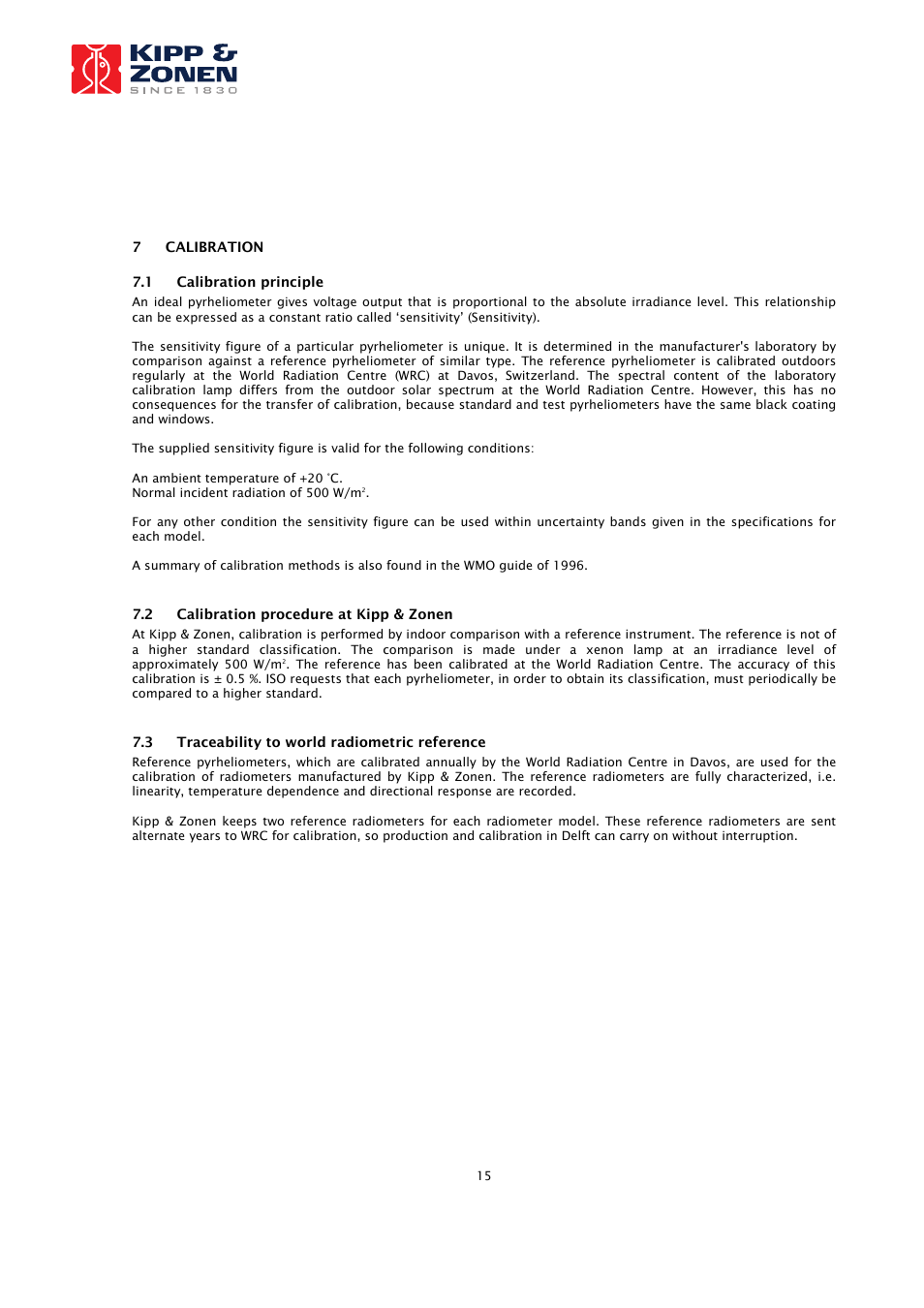 Campbell Scientific CHP1 Pyrheliometer (from Kipp & Zonen) User Manual | Page 15 / 23