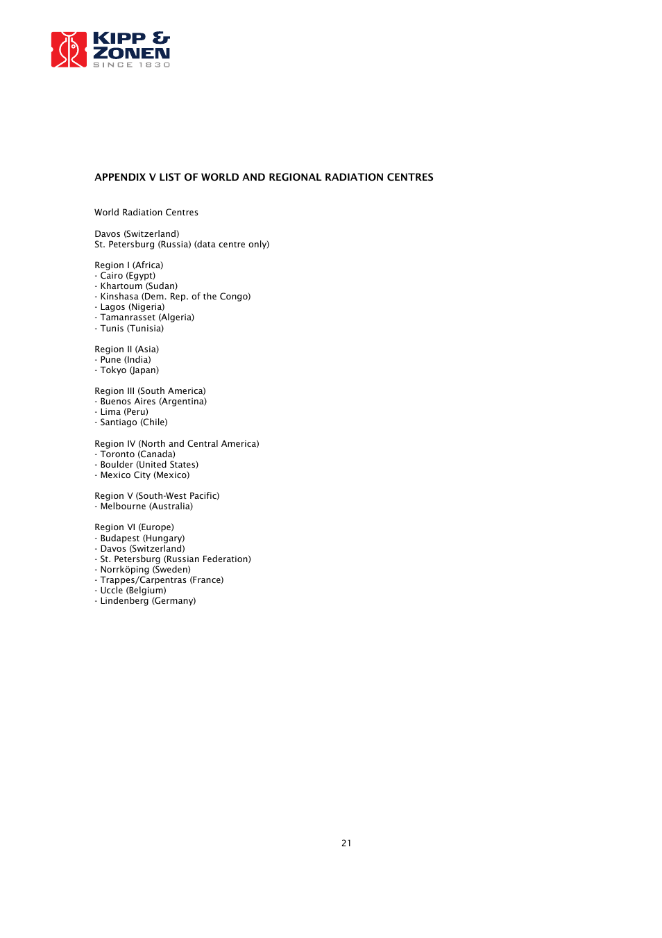 Campbell Scientific CHP1 Pyrheliometer (from Kipp & Zonen) User Manual | Page 21 / 23