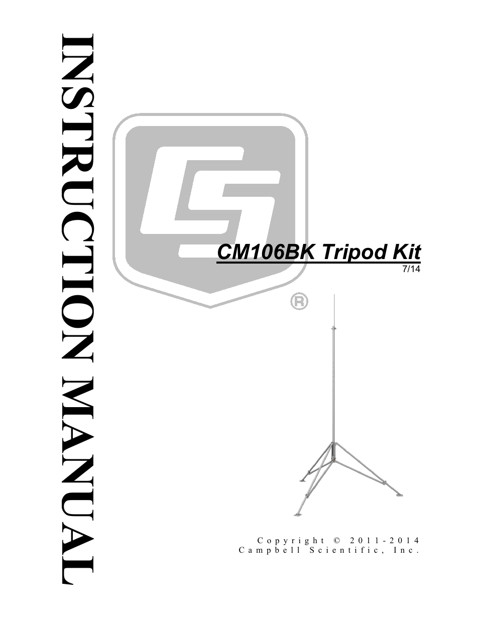 Campbell Scientific CM106BK Tripod Kit User Manual | 36 pages