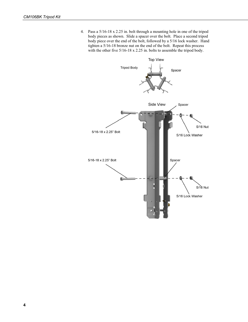Campbell Scientific CM106BK Tripod Kit User Manual | Page 12 / 36