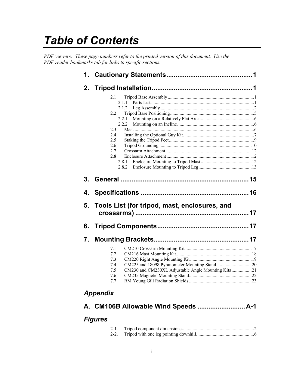 Campbell Scientific CM106BK Tripod Kit User Manual | Page 7 / 36
