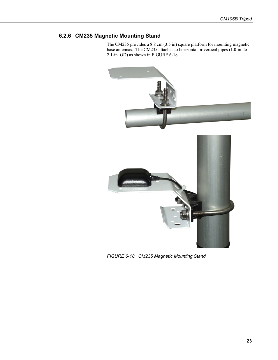 6 cm235 magnetic mounting stand, Cm235 magnetic mounting stand, 18. cm235 magnetic mounting stand | Campbell Scientific CM106B Tripod User Manual | Page 31 / 36