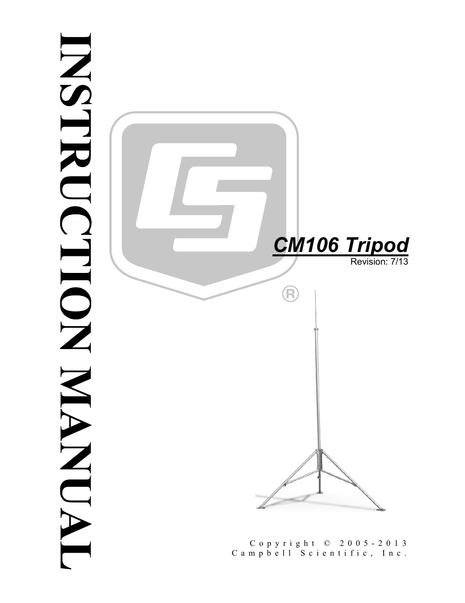 Campbell Scientific CM106 Tripod User Manual | 30 pages