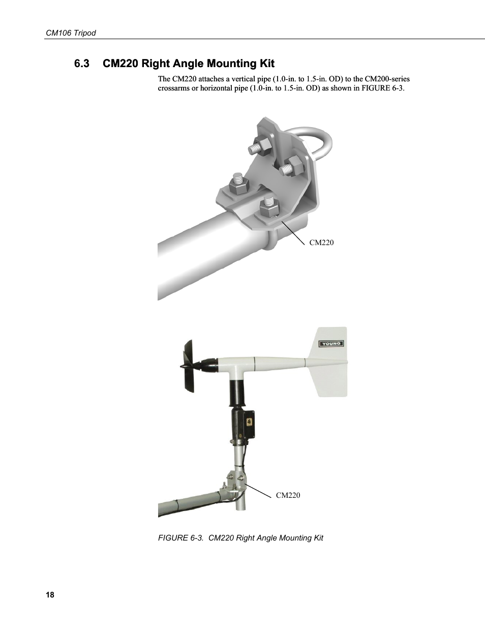 3 cm220 right angle mounting kit, Cm220 right angle mounting kit, 3. cm220 | Right, Angle mounting kit | Campbell Scientific CM106 Tripod User Manual | Page 24 / 30